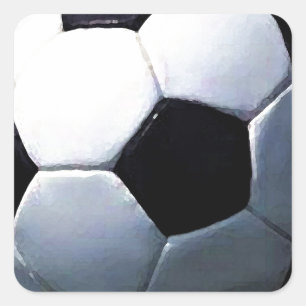Soccer Ball Square Sticker