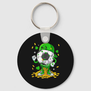 Soccer Ball St. Patricks Day Player Funny Costume Key Ring