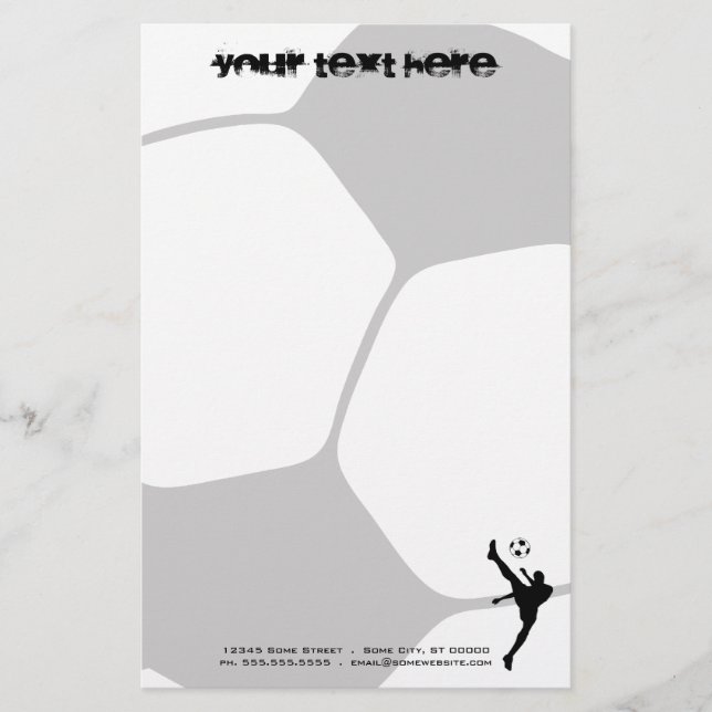 soccer ball stationery (Front)