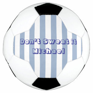 Soccer Ball Stripe Blue & White Ball