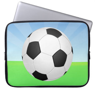 Soccer Ball Sunny Day Laptop Sleeve