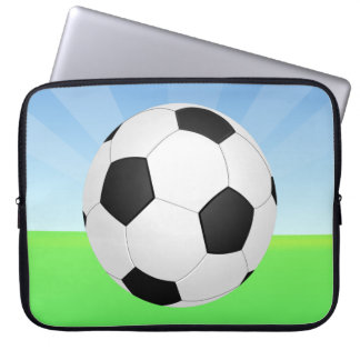 Soccer Ball Sunny Day Laptop Sleeve