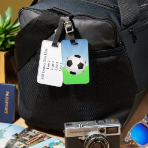 Soccer Ball Sunny Day Luggage Tag