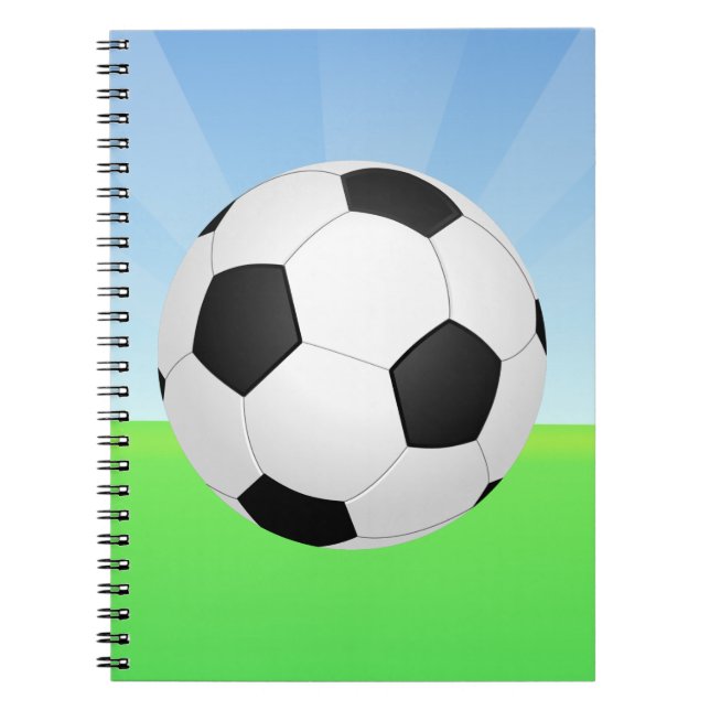 Soccer Ball Sunny Day Notebook (Front)