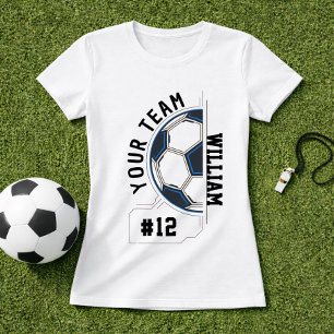 Soccer Ball Team Name & Player Number T-Shirt