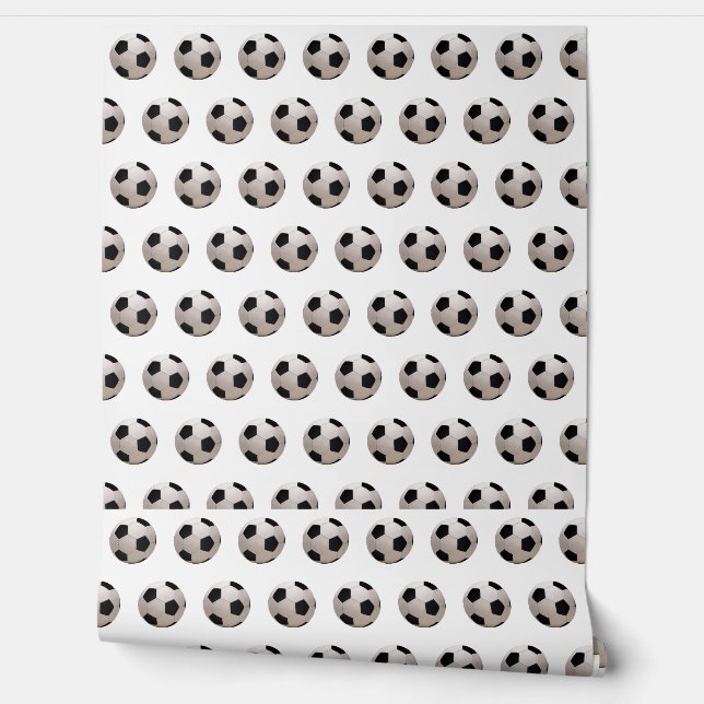 Soccer Ball Theme White     Wallpaper (Unrolling)
