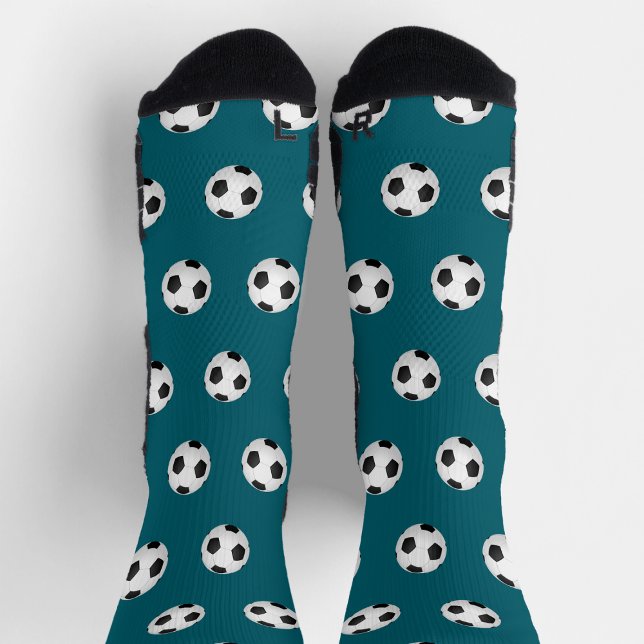 Soccer Ball Themed Happy Colourful  Socks (Soccer Ball Themed Happy Colorful Socks)
