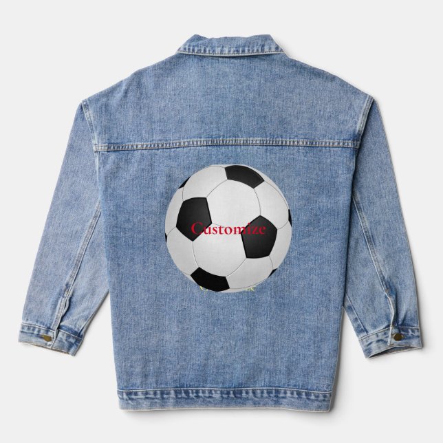 Soccer Ball Thunder_Cove Denim Jacket (Back)