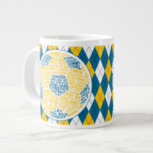 Soccer Ball Typography Large Coffee Mug