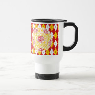 Soccer Ball Typography Travel Mug