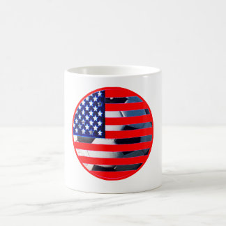 Soccer Ball & USA Flag2 The MUSEUM Zazzle Red-C Coffee Mug