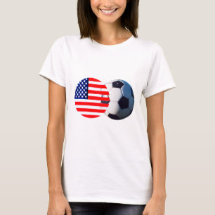 Soccer Ball & USA Flag The MUSEUM Zazzle T-Shirt