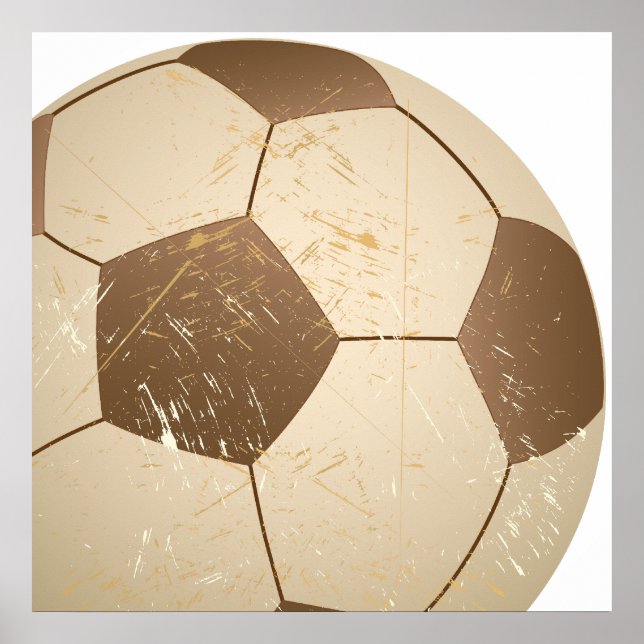 soccer ball vintage poster (Front)