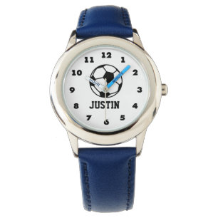 Soccer ball watch for kids with personalised name