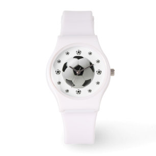 Soccer Ball White Sporty Watch