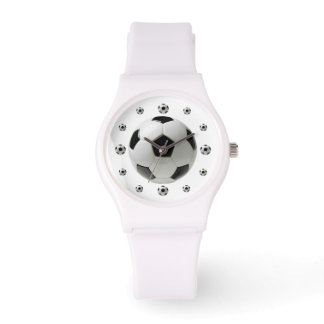 Soccer Ball White Sporty Watch