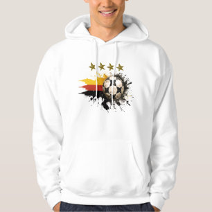 Soccer ball with German Flag and four golden Stars Hoodie