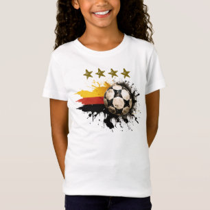 Soccer ball with German Flag and four golden Stars T-Shirt