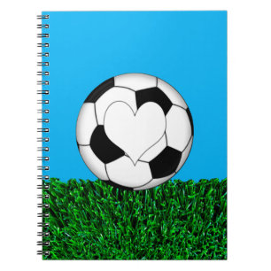 Soccer Ball with heart customizeable Notebook