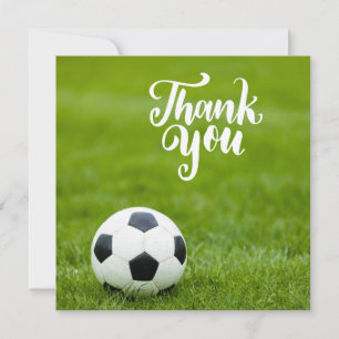 Soccer ball with word Thank you