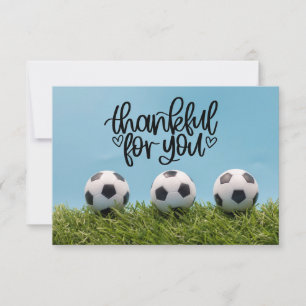 Soccer ball with word Thank you for Coach Fan