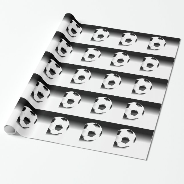 Soccer Ball Wrapping Paper (Unrolled)