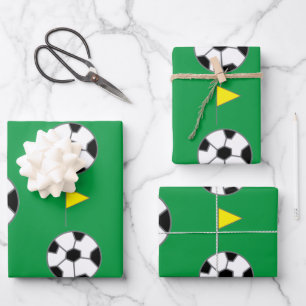 Soccer Ball Wrapping Paper Sheet