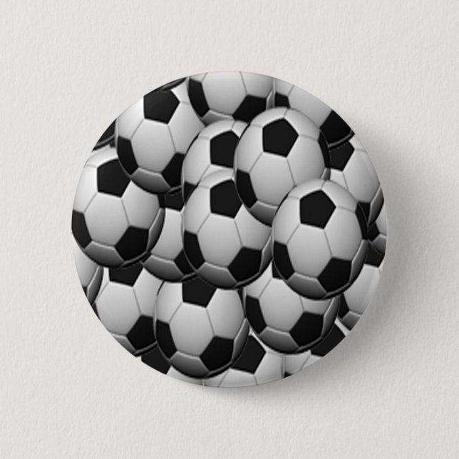 SOCCER balls 6 Cm Round Badge (Front)