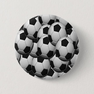 SOCCER balls 6 Cm Round Badge
