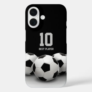 Soccer Balls Best Player Number iPhone 16 Case