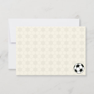 Soccer Balls Black and White Blank Cream Off White Card