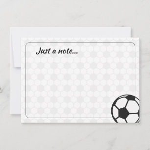 Soccer Balls Black and White Blank Just a Note Card