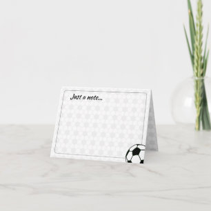 Soccer Balls Black and White Custom Just a Note Card
