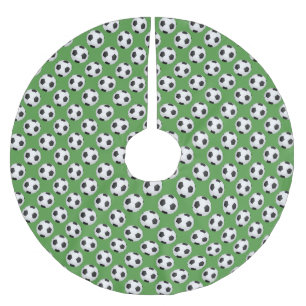 Soccer Balls Brushed Polyester Tree Skirt