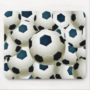 SOCCER BALLS COLLAGE MOUSE MAT