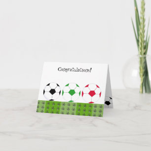 Soccer Balls - Congratulations Card