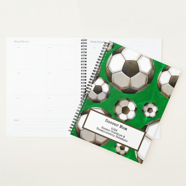 Soccer Balls | Green Field Soccer Mum | Practice Planner (Display)