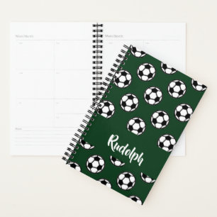 Soccer balls green pattern planner