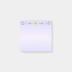 Soccer Balls & Happy Sun Header Post-it Notes