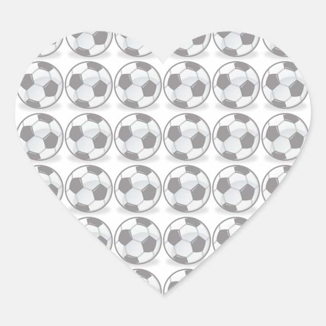 Soccer balls heart sticker (Front)