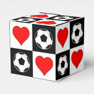 Soccer Balls & Hearts Gift Box for Soccer Players