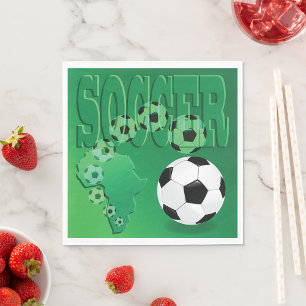 Soccer Balls Paper Napkins