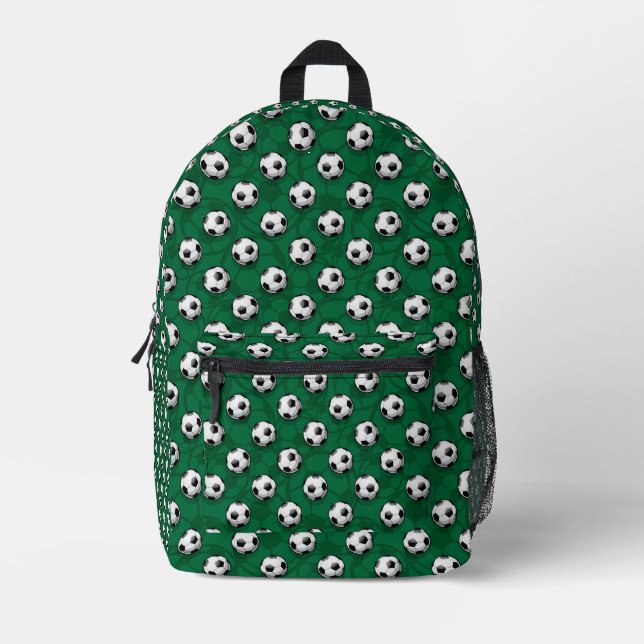 Soccer balls printed backpack (Front)