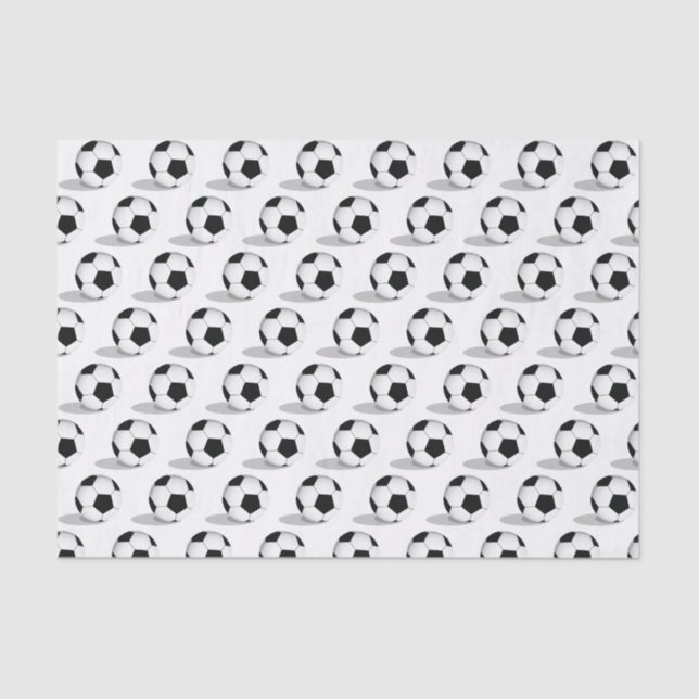 Soccer Balls with shadows | Tissue Paper (Front)