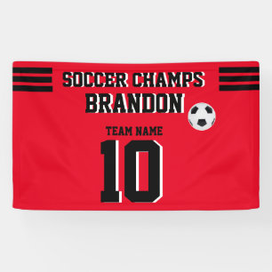 soccer banner fuchiablack personalised player gol 