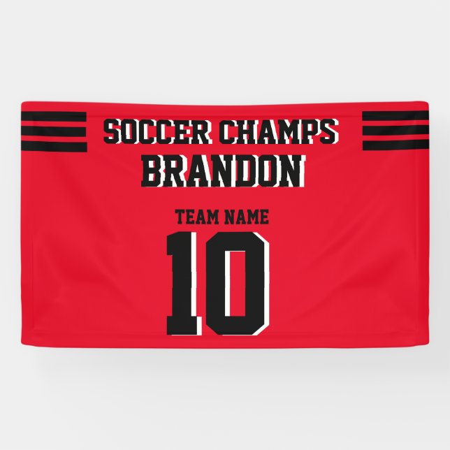 soccer banner fuchiablack personalised player gol  (Horizontal)