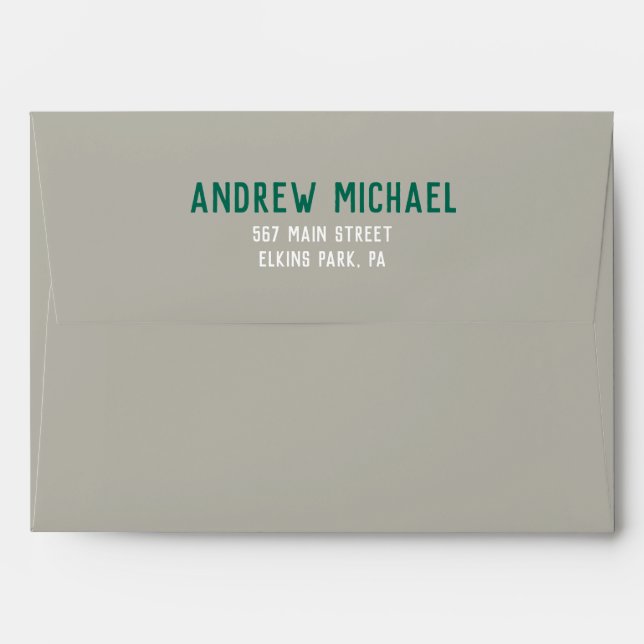 SOCCER Bar Bat Mitzvah Envelope (Back (Top Flap))