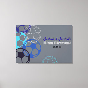 SOCCER Bar Bat MitzvahSign In Board Canvas Print