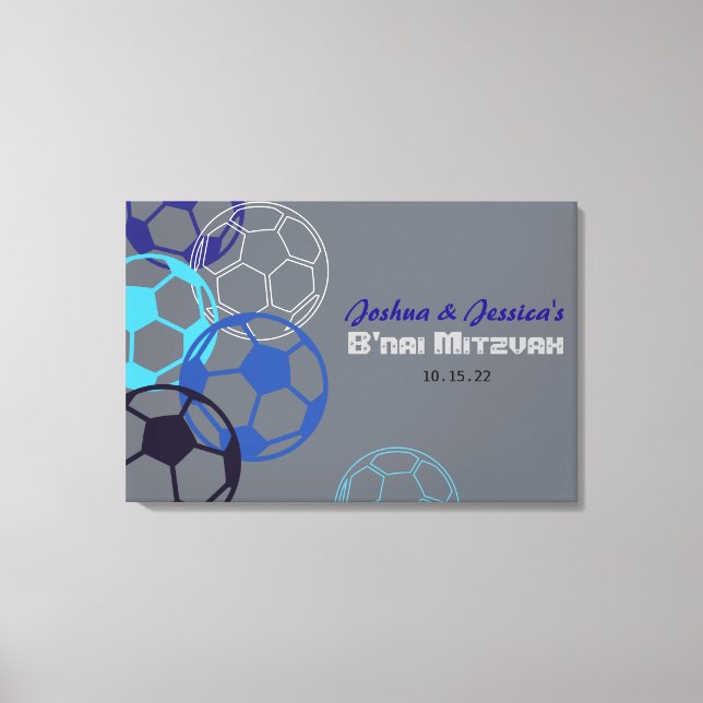 SOCCER Bar Bat MitzvahSign In Board Canvas Print (Front)