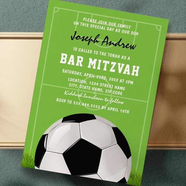 Soccer Bar Mitzvah | Football Mitzvah Invitation (Creator Uploaded)